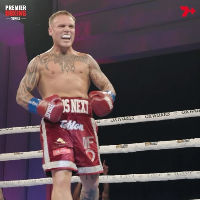 Jahzia in the ring after a win